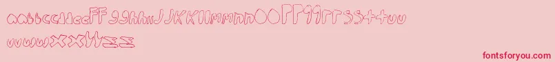 WalkTheWalk-Schriftart – Rote Schriften auf rosa Hintergrund