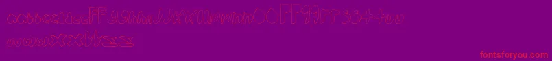 WalkTheWalk-Schriftart – Rote Schriften auf violettem Hintergrund