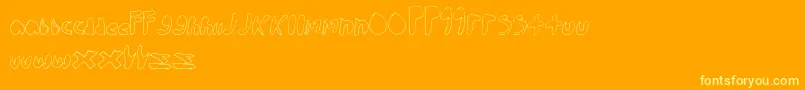 WalkTheWalk Font – Yellow Fonts on Orange Background