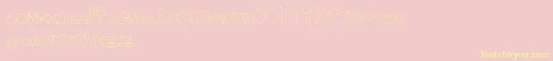 WalkTheWalk Font – Yellow Fonts on Pink Background