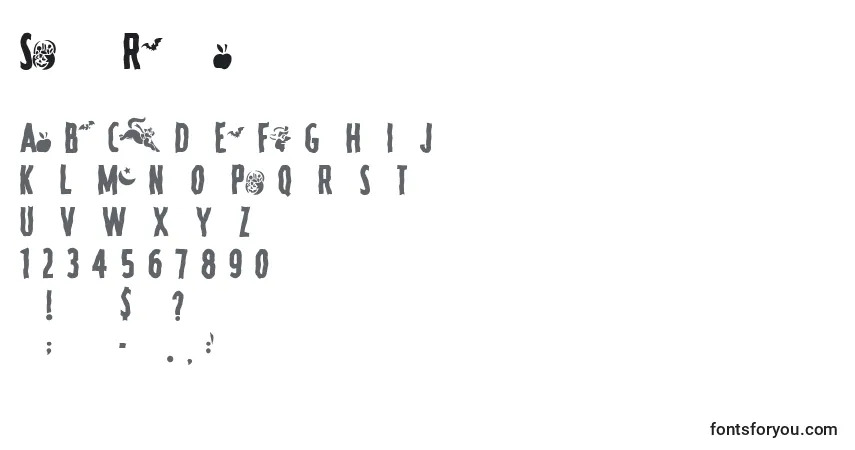 Fuente SpookyRegular - alfabeto, números, caracteres especiales