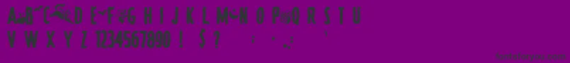 Police SpookyRegular – polices noires sur fond violet