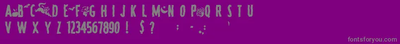 Шрифт SpookyRegular – серые шрифты на фиолетовом фоне