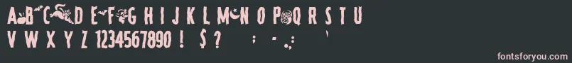 Fonte SpookyRegular – fontes rosa em um fundo preto