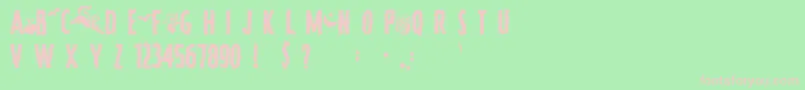 SpookyRegular Font – Pink Fonts on Green Background