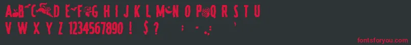 SpookyRegular Font – Red Fonts on Black Background