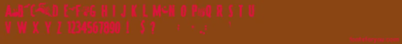 SpookyRegular Font – Red Fonts on Brown Background