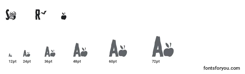 SpookyRegular Font Sizes