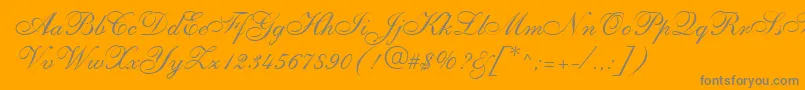 TorpedRegular-Schriftart – Graue Schriften auf orangefarbenem Hintergrund