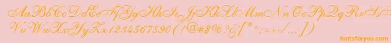TorpedRegular Font – Orange Fonts on Pink Background