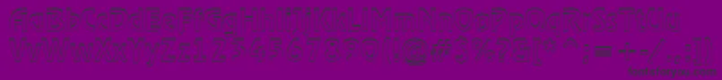 ARewinderdemish-fontti – mustat fontit violetilla taustalla