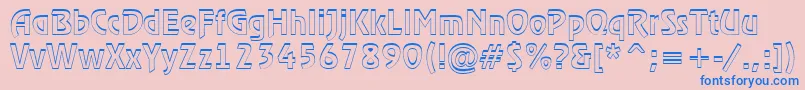ARewinderdemish Font – Blue Fonts on Pink Background