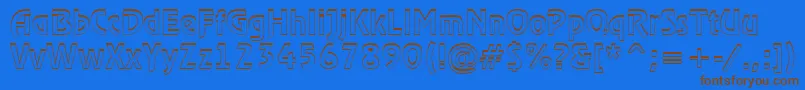 ARewinderdemish Font – Brown Fonts on Blue Background