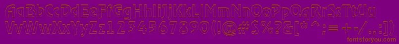 Шрифт ARewinderdemish – коричневые шрифты на фиолетовом фоне