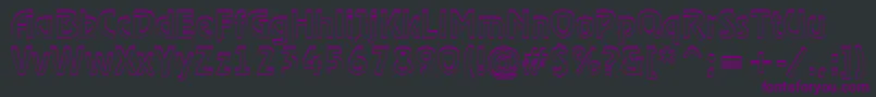 Шрифт ARewinderdemish – фиолетовые шрифты на чёрном фоне