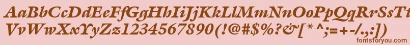 fuente ItcGalliardLtBlackItalic – Fuentes Marrones Sobre Fondo Rosa