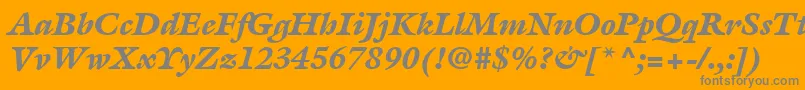 ItcGalliardLtBlackItalic Font – Gray Fonts on Orange Background