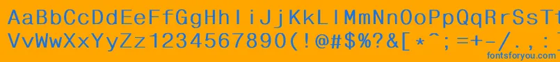 Fhdlbd Font – Blue Fonts on Orange Background