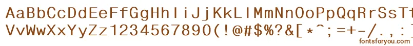 Fhdlbd-fontti – ruskeat fontit valkoisella taustalla