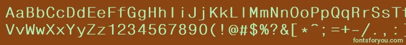 Шрифт Fhdlbd – зелёные шрифты на коричневом фоне