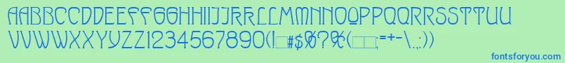 SylphidaModernNormal Font – Blue Fonts on Green Background