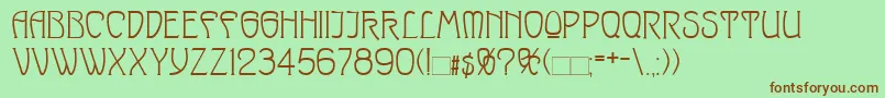 SylphidaModernNormal Font – Brown Fonts on Green Background