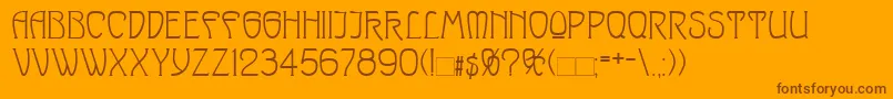 SylphidaModernNormal Font – Brown Fonts on Orange Background