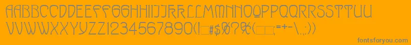 SylphidaModernNormal Font – Gray Fonts on Orange Background