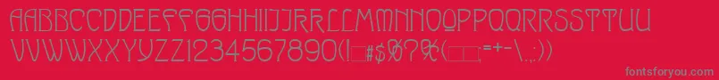 SylphidaModernNormal Font – Gray Fonts on Red Background