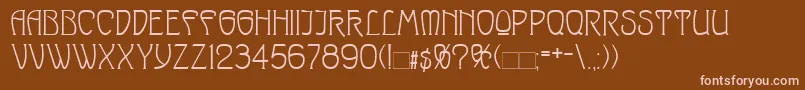 SylphidaModernNormal Font – Pink Fonts on Brown Background