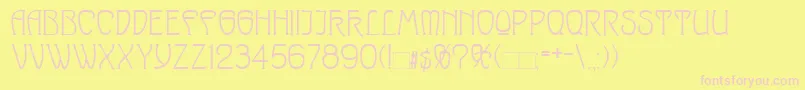 SylphidaModernNormal Font – Pink Fonts on Yellow Background