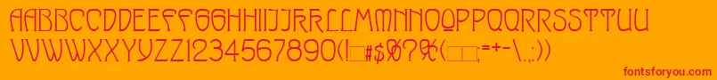 SylphidaModernNormal Font – Red Fonts on Orange Background