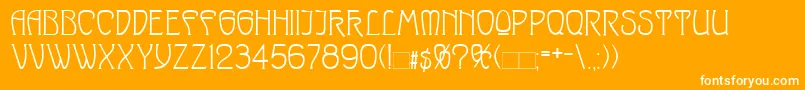 SylphidaModernNormal Font – White Fonts on Orange Background
