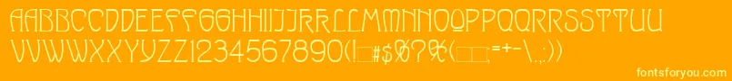 SylphidaModernNormal Font – Yellow Fonts on Orange Background