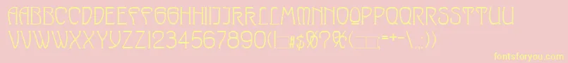 SylphidaModernNormal Font – Yellow Fonts on Pink Background