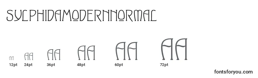 Размеры шрифта SylphidaModernNormal