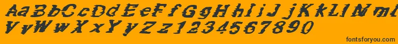 SpeedOfOatmeal Font – Black Fonts on Orange Background