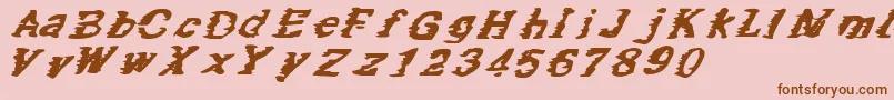 SpeedOfOatmeal Font – Brown Fonts on Pink Background