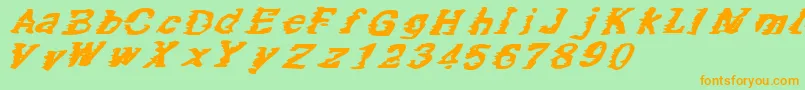 SpeedOfOatmeal Font – Orange Fonts on Green Background