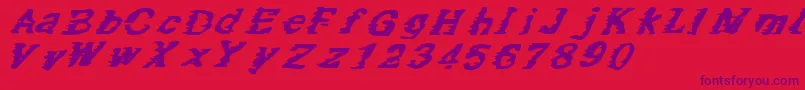 fuente SpeedOfOatmeal – Fuentes Moradas Sobre Fondo Rojo