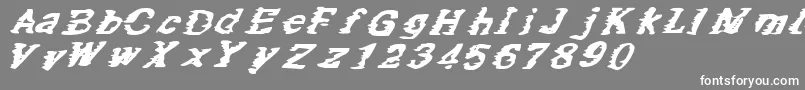フォントSpeedOfOatmeal – 灰色の背景に白い文字