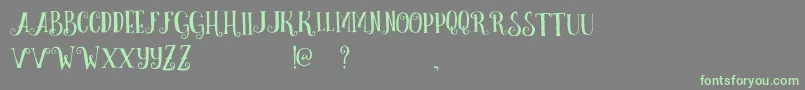 CurelyFreeTypeface Font – Green Fonts on Gray Background