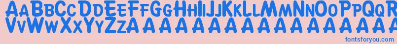 SuskeWiske-fontti – siniset fontit vaaleanpunaisella taustalla