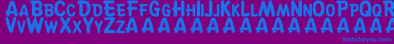 SuskeWiske Font – Blue Fonts on Purple Background