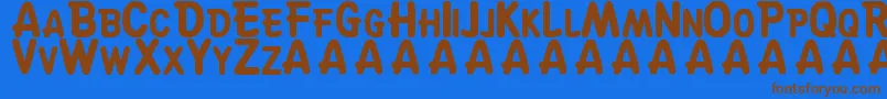 SuskeWiske Font – Brown Fonts on Blue Background