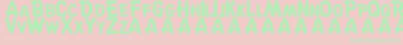 SuskeWiske-fontti – vihreät fontit vaaleanpunaisella taustalla