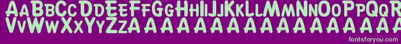 SuskeWiske-fontti – vihreät fontit violetilla taustalla