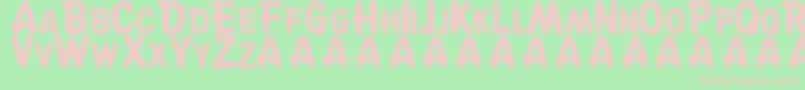 SuskeWiske-fontti – vaaleanpunaiset fontit vihreällä taustalla
