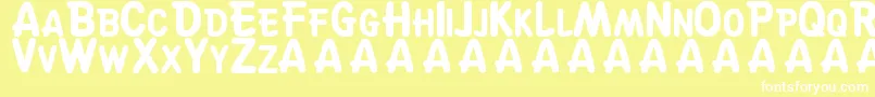 フォントSuskeWiske – 黄色い背景に白い文字