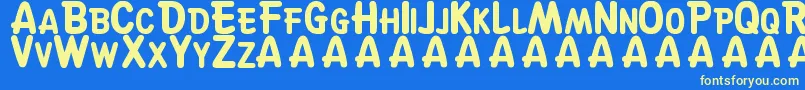 SuskeWiske Font – Yellow Fonts on Blue Background